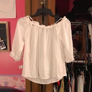 White off the shoulder top